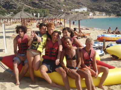 group of banana boat